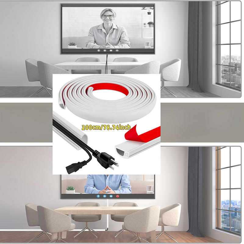 200/300cm Draadverberger Kit voor Wandmontage Tv Kabelhoezen Raceway Kabelmanagement Snoerorganizer Verbergen Snoeren Management Organizer