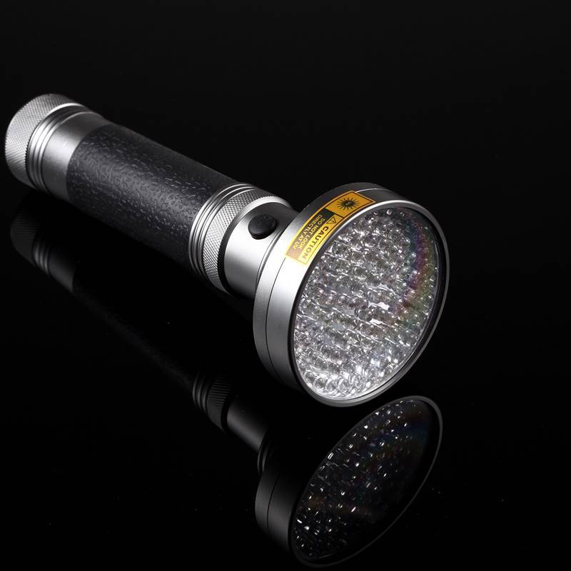Alonefire 18w 100 led højeffekt uv lommelygte fakkel 395nm ultraviolet skorpioner kæledyr urin lækage detektion led lys aa batteri