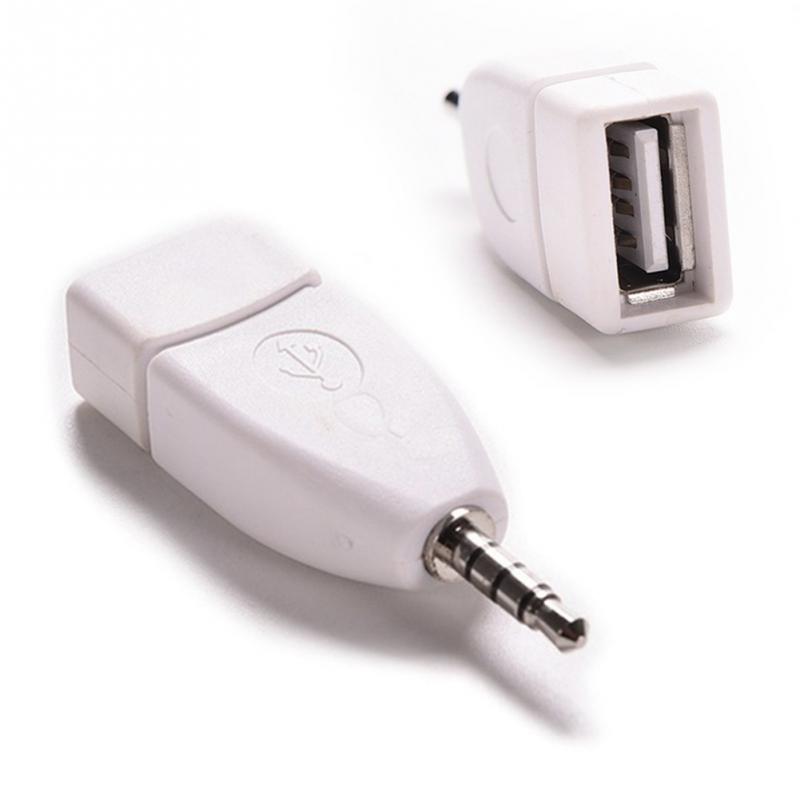 3.5mm Male AUX Audio Plug Jack to USB 2.0 Female Converter Adapter Plug