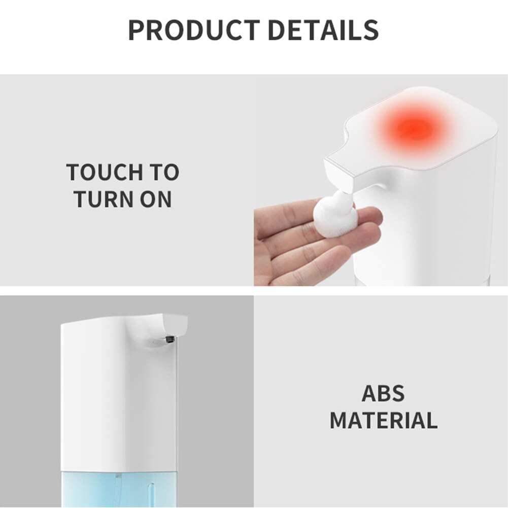 350ml Automatic Induction Sensor Foaming Soap Dispenser Infrared Foaming Hand Washer Soap Dispensers For Bathroom/Kitchen