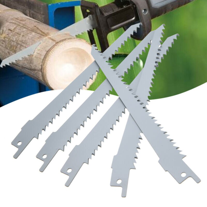 5 Pcs S644D 150mmHigh Carbon Steel Reciprocating Saw Blades Sabre For Cutting Metal Wood