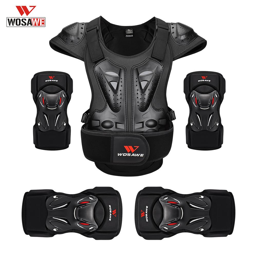 WOSAWE Adult Full Body Protection Sports Back Support Snowboard Ski Cycling Motocross Vest Jacket Elbow Knee Pads MTB Suit