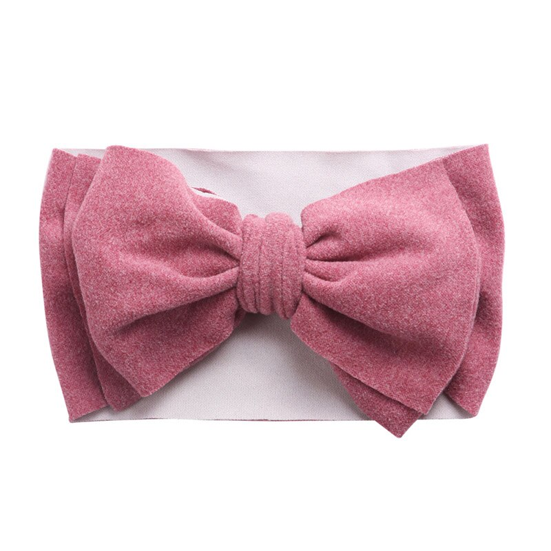 Spring Soft Baby Hat Big Bowknot Baby Girls Hat Turban Solid Color Infant Toddler Kids Hat Children Cap Beanies: style 3 05 headband