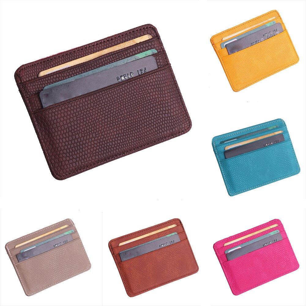 #H15 leather card holder slim business card id holder credit card case thin small wallet for men cardholder