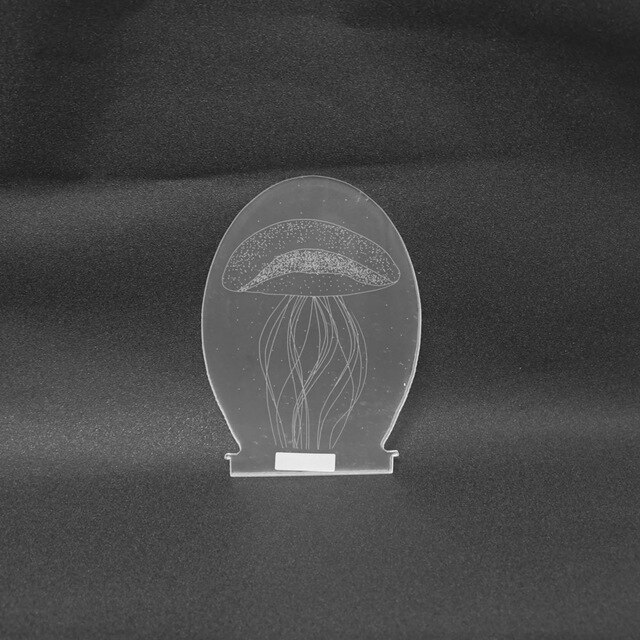 LED Lamp LED Night Verlichting board Illusion Night Lamp lampenkap 3D Illusion Tafellamp Voor Licht Acryl plaat: Jellyfish