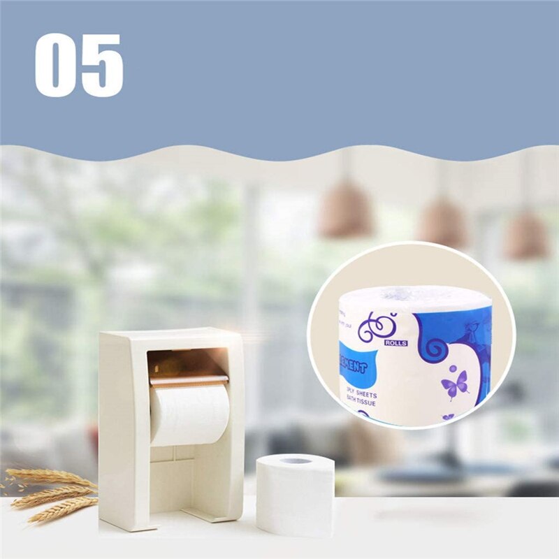 1 Roll Soft 3-Ply Toilet Paper Home Kitchen Toilet Tissue Strong and Highly Absorbent Hand Towels Roll Paper for Daily Use