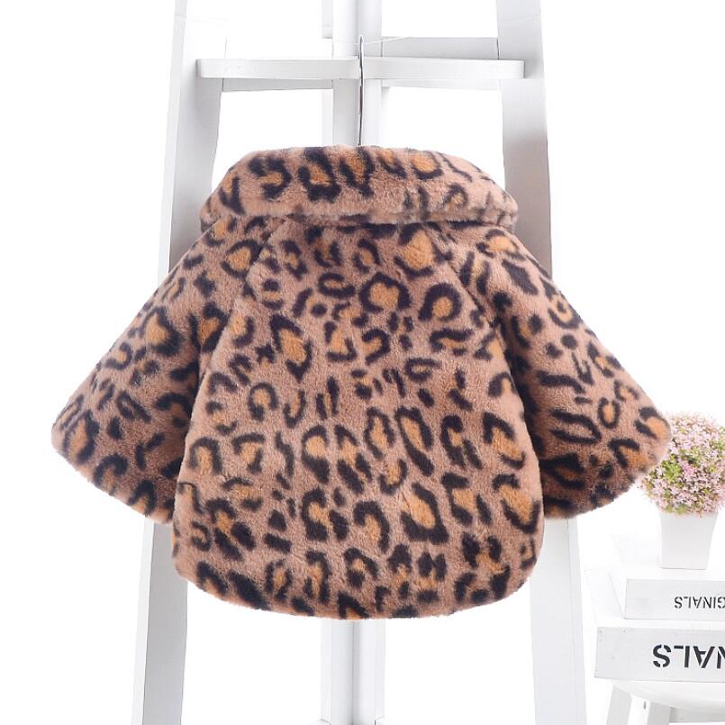 Päls fleece rockar för spädbarn flickor faller varma tjocka vinterkläder barn leopard ull ytterkläder flicka sjal barn kostym