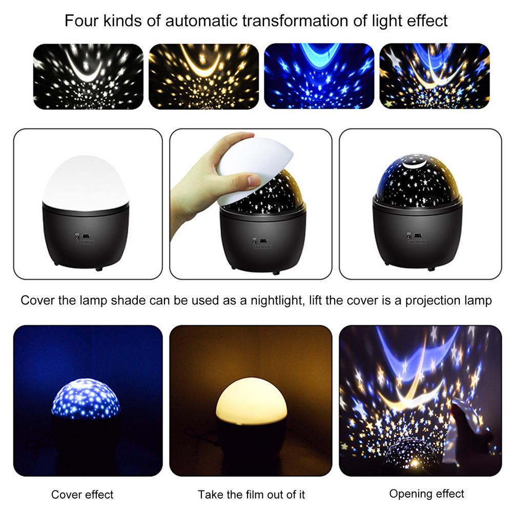 LED Projektor Nacht Licht Sternen Himmel Rotierenden Projektion Licht verträumt Rotierenden sternenklar Himmel Instrument Projektion Nachtlicht