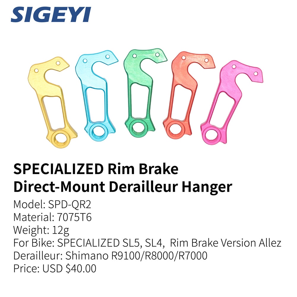 Sigeyi SPD-TH1 SPD-QR1 SPD-QR2 cuadro de bicicleta de carretera desviador trasero directo montaje de suspensión
