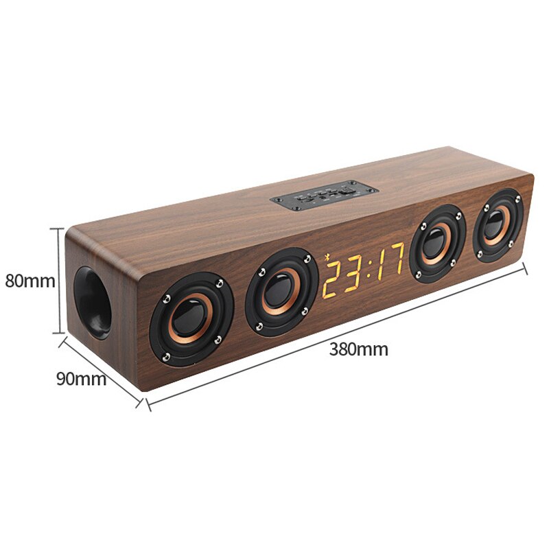 Barra de sonido envolvente TWS100W, 40W, con cable y Bluetooth, para PC, cine, altavoz, TF, AUX: brown
