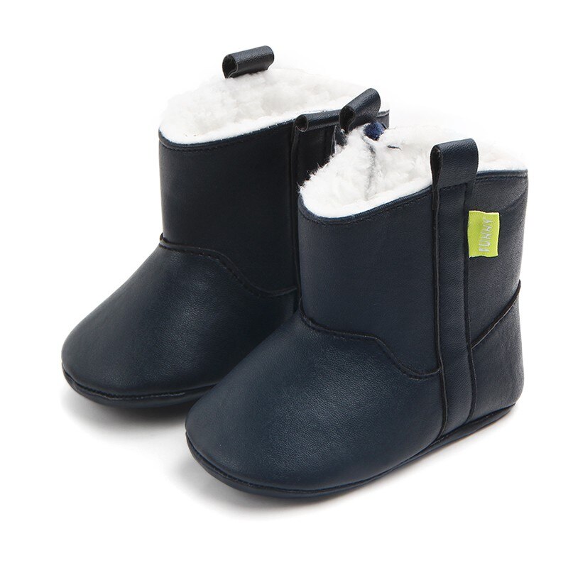 Chaussures d'hiver tube haut pour bébés filles | Chaussures de neige, chaudes, en peluche, à fond souple, , bottes d'hiver pour bébés filles: Vert armée / 1