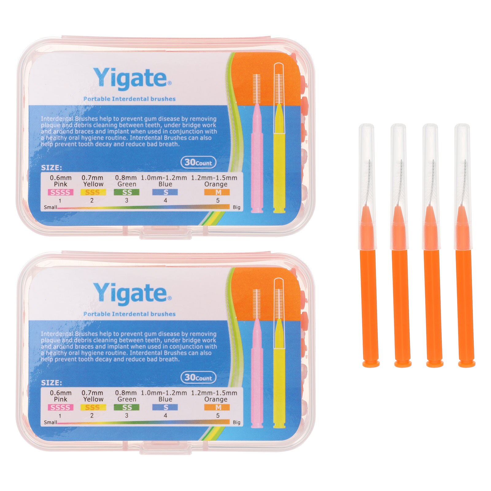 60pcs Interdental Brushes Teeth Cleaners Floss Interdental Brushes Orthodontic Interdental Brush