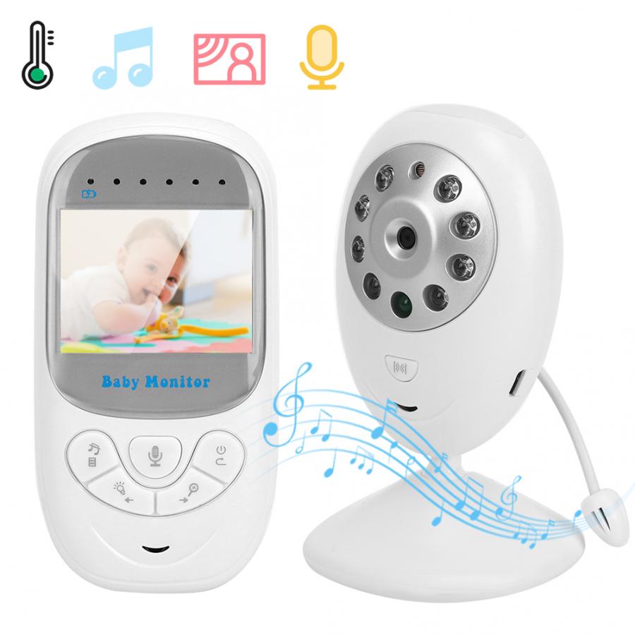 Babyfoon 2.4in draadloze babyfoons 2- weg intercom nachtzicht temperatuurdetector 100-240v babyfoons