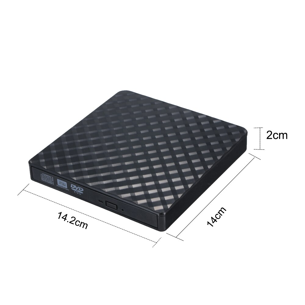 Portable External CD DVD-RW Drive Rom Rewriter Writer USB 3.0 Ultra-slim Date Transfer HDD Device for Windows Linux OS