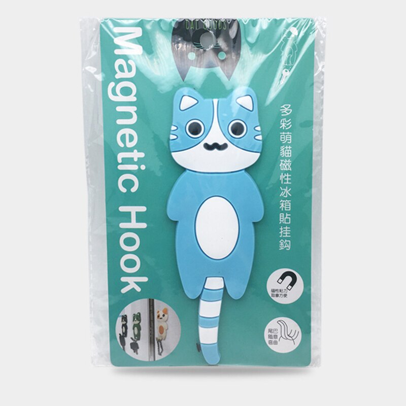 Refrigerator Hooks Magnetic seamless Fridge Magnets Cartoon Cute Pet Home Fridge Sticker Coat Hanger Key Holder Storage Hook