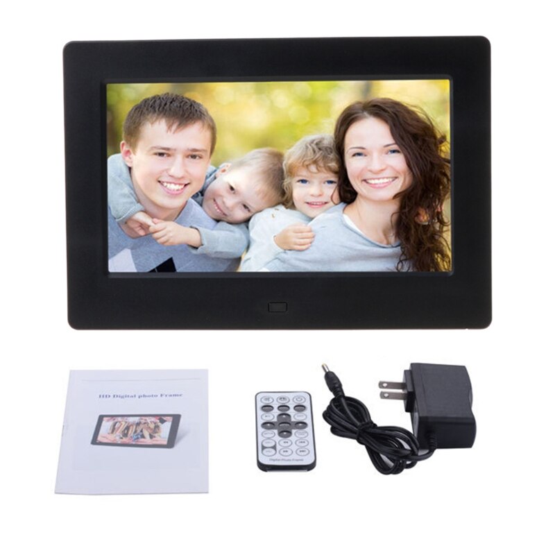 7 Inch Digital Picture Frame Digital Photo Frame with TN Display Player with Remote: Black