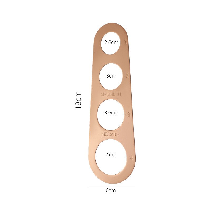 430 stainless steel 4-hole spaghetti ruler noodle meter kitchen utensils spaghetti ruler: Rose Gold