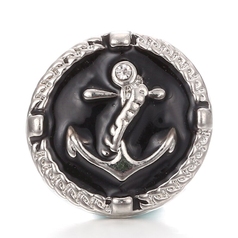 XH8027 Crystal 18mm cross hope believe arrow USA Metal Snap button fit snap jewelry DIY: Metal snap button03