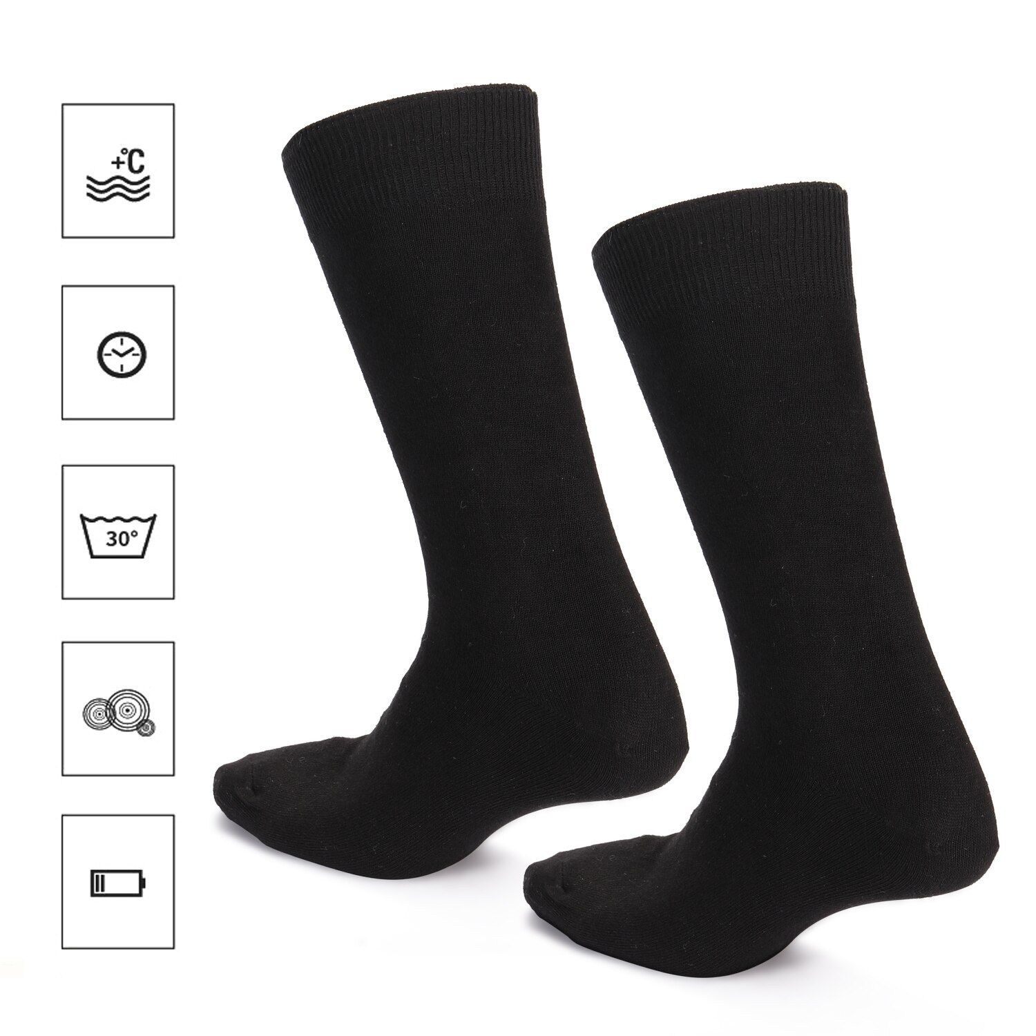 Chaussettes chauffantes électriques à piles chaussettes de chaleur d'hiver pour hommes femmes équitation en plein air Camping randonnée moto chaussettes d'hiver chaudes