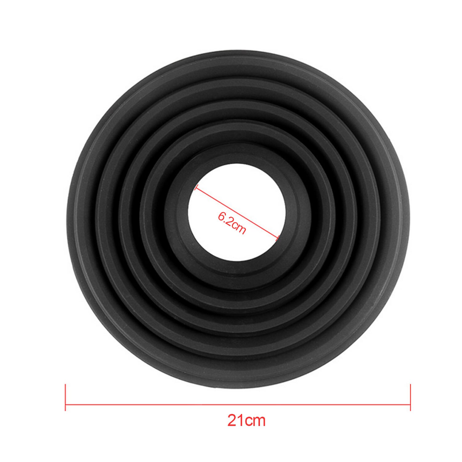 Gosear Anti Reflective Foldable Silicone Lens Hood End Lens Cap Cover for Blocking Glare Emission SLR DSLR Camera 62mm Diameter