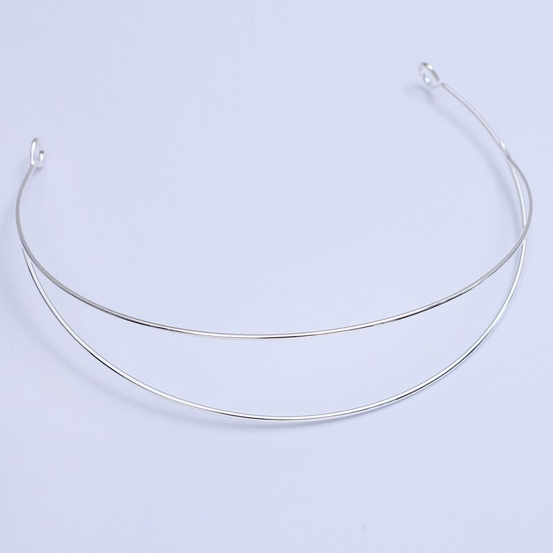 3 Stuks Twee Lijnen Metalen Haarbanden Hoofd Hoepel Band Trendy Haarband Basisafstelling Diy Hairwear Accessoires Voor Sieraden Maken bruiloft