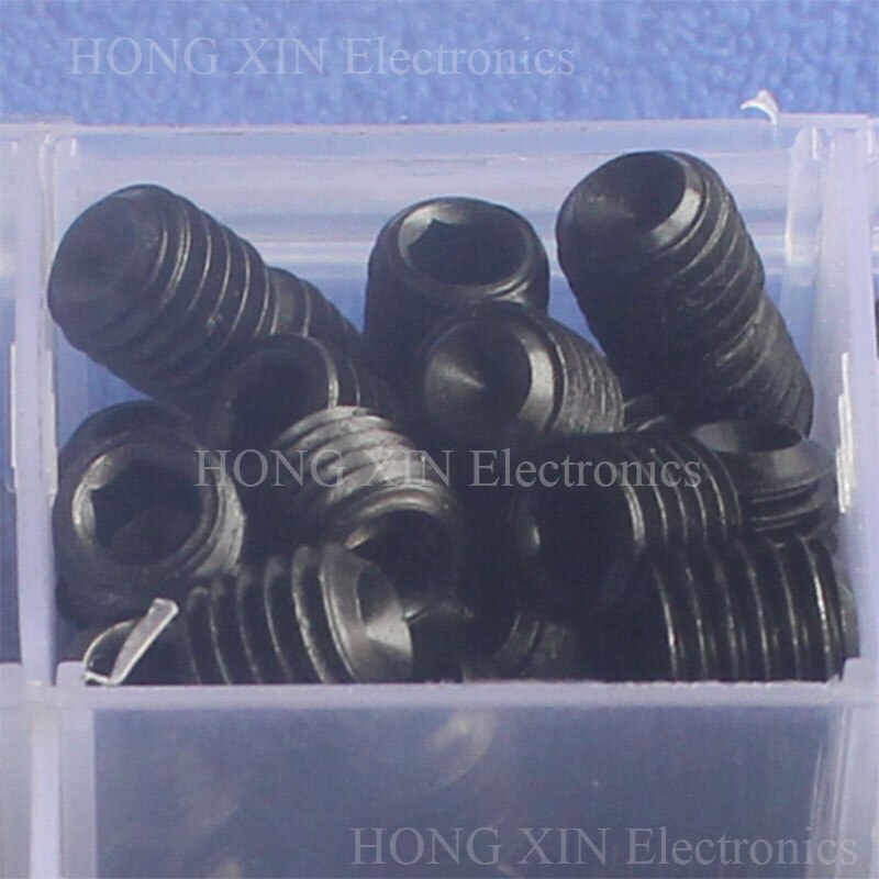 M3/M4/M5/M6/M8 Black Hex Button Head Thread Iron PCB Assortment Grub Screws Bolt Assortment kit Fastener Hardware