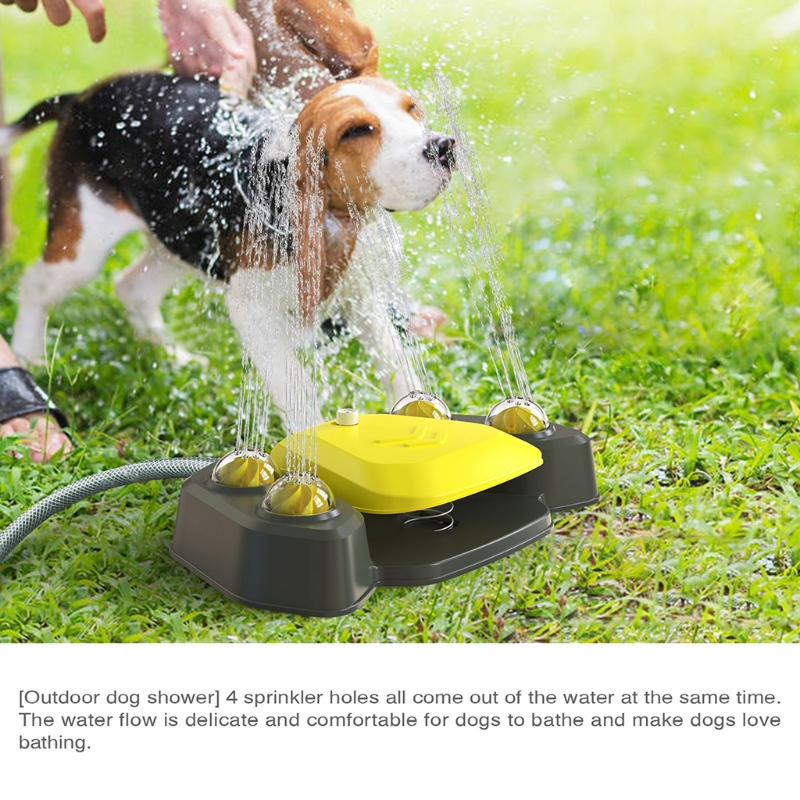Dog Outdoor Water Fountain Stepping On Drinking Paw Activated Pet Water Dispenser Shower Provide Clean Water Easy to Use Y5GB