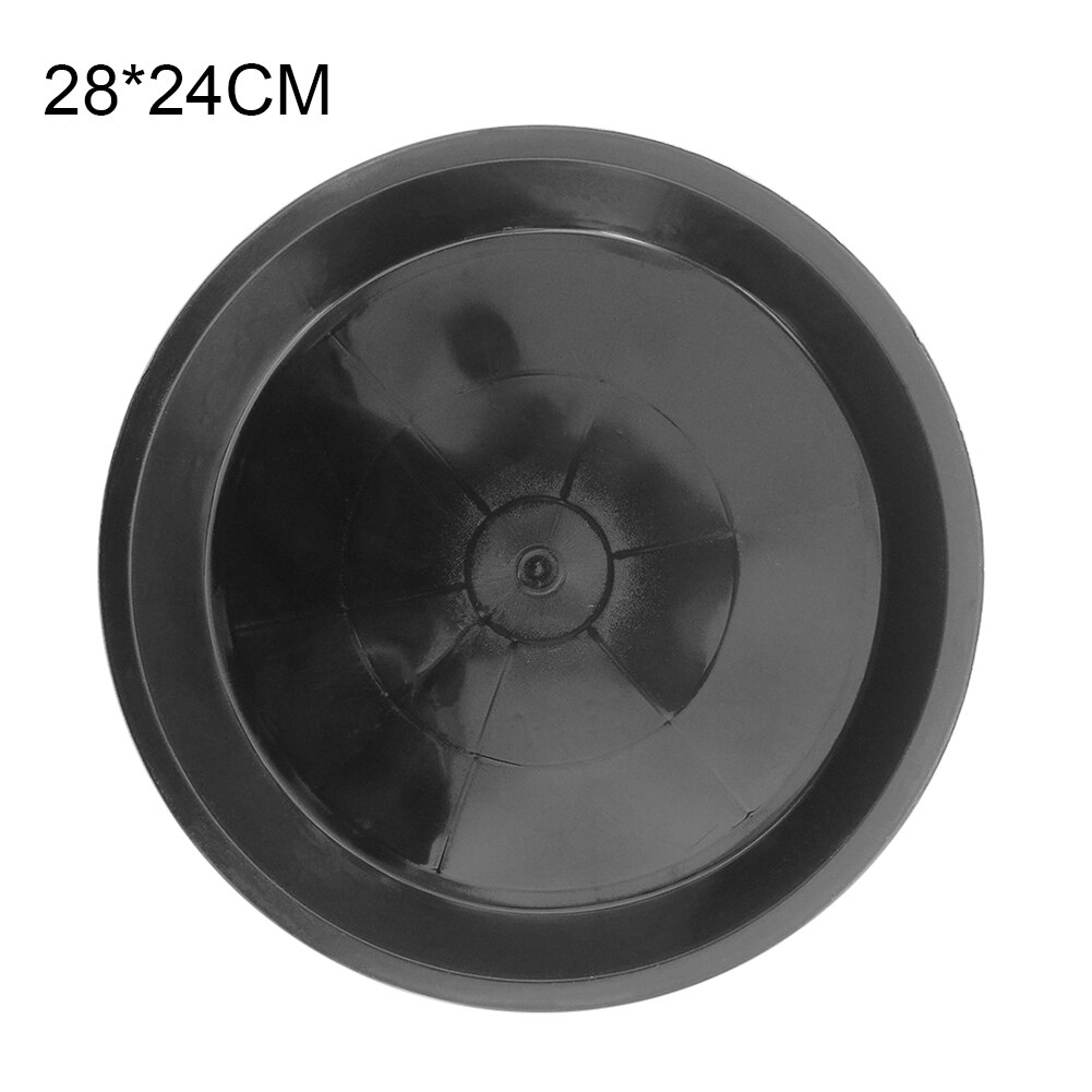 10 Pcs Plastic Garden Flower Pot Plant Saucers Water Tray Base for Indoor Outdoor JW: Black 28x24cm