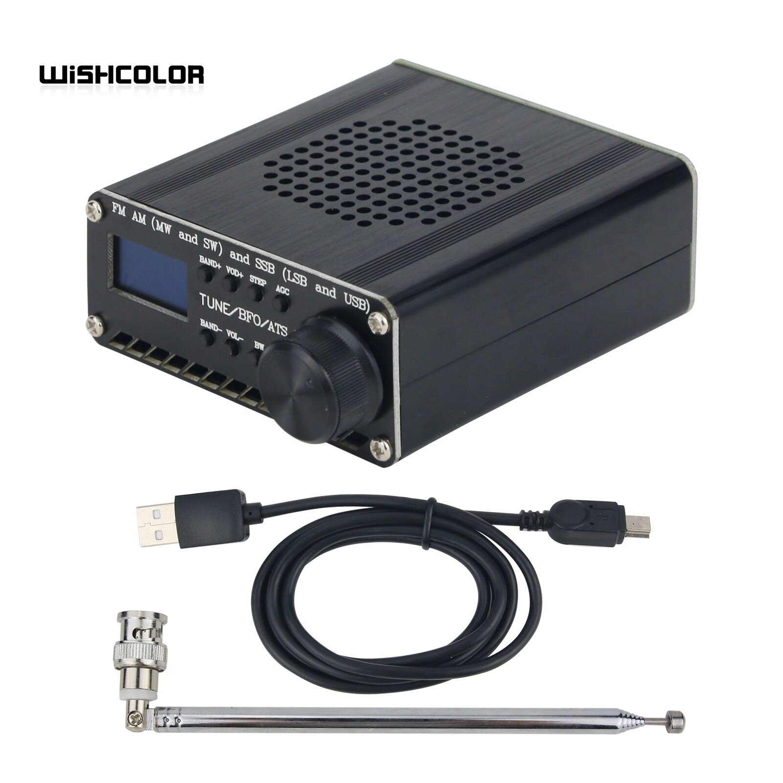 HamGeek ATS-20 SI4732 All Band Radio Receiver FM AM (MW &amp; SW) SSB (LSB &amp; USB) with lithium battery + Antenna + Speaker + Case