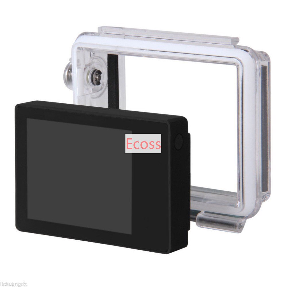 Pantalla LCD para Gopro hero3/3 +/Hero4, pantalla LCD BacPac + cubierta de la caja de la puerta trasera + Marco de extensión + soporte de hebilla para accesorios Gopro