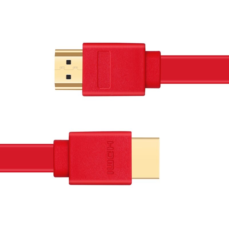 3FT 0.3M 1.5M 2M 3M 5M 7.5M 10M 15M Vergulde Plug male-Male HDMI Kabel 1.4 Versie Vlakke lijn korte 1080p 3D voor PS3HDTV