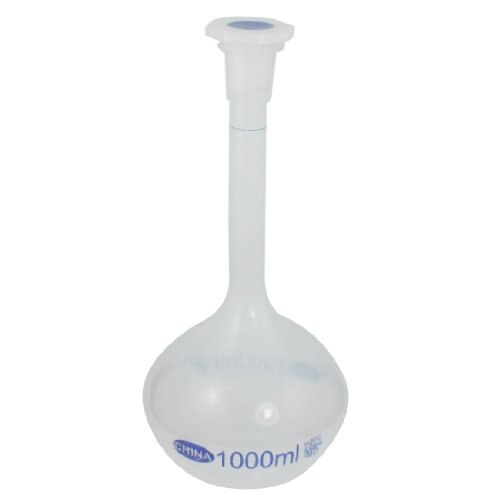 SOSW-1000ml Long Neck Clear White Plastic Volumetric MeasuRing Flask