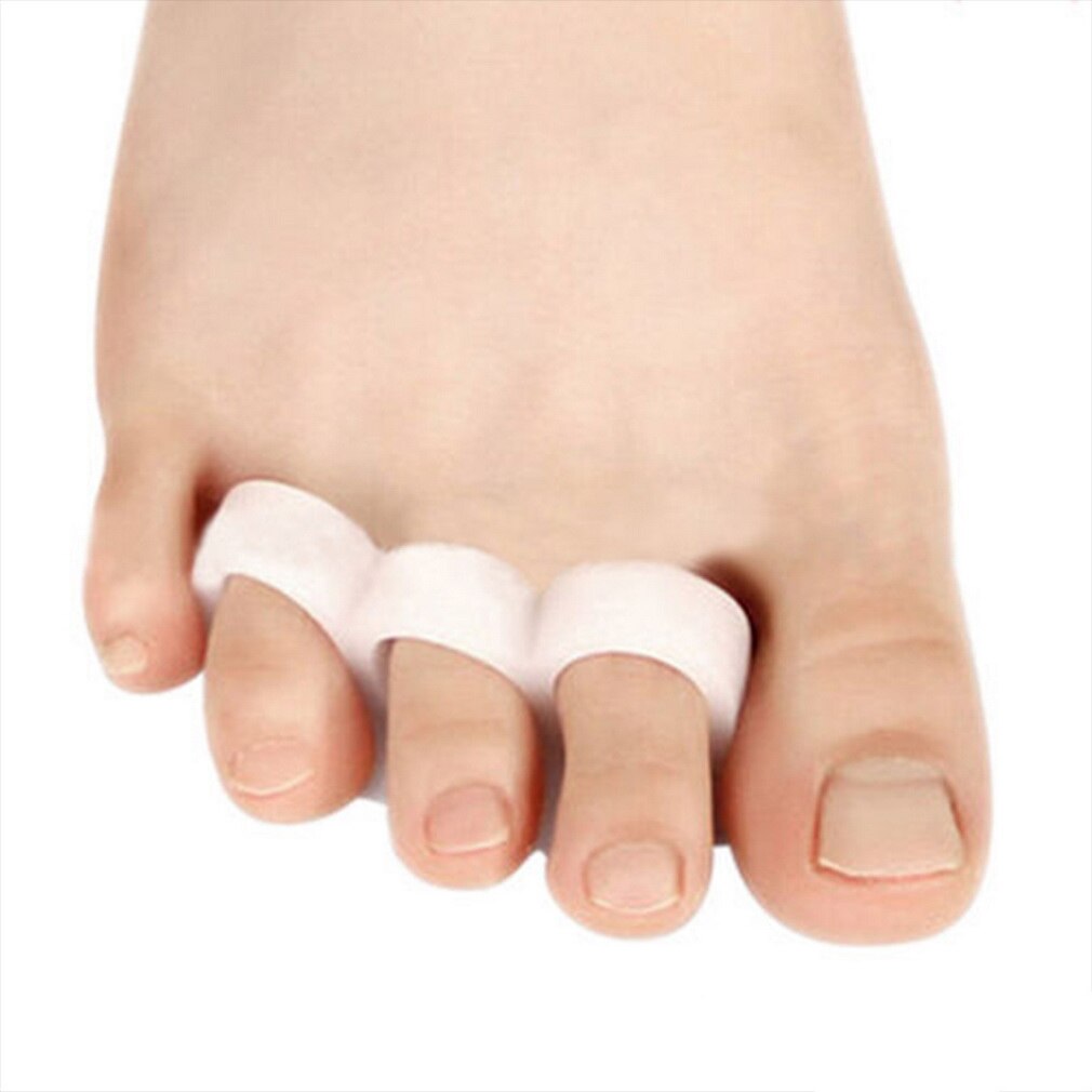 Separadores de unhas macas silicone pé cuidado gel protetor dedo do pé separadores alisador corretores dedo do pé valgus corrector
