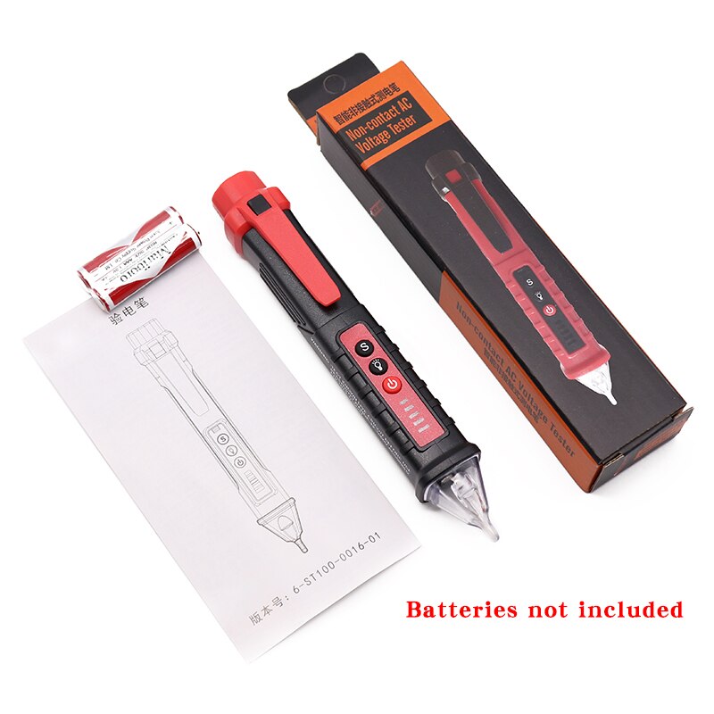 SNAKOL Berührungsloser Wechselspannungsdetektor 12V-1000V Empfindlichkeit einstellbar Stiftart Tester Meter Spannungsanzeige Voltmeter