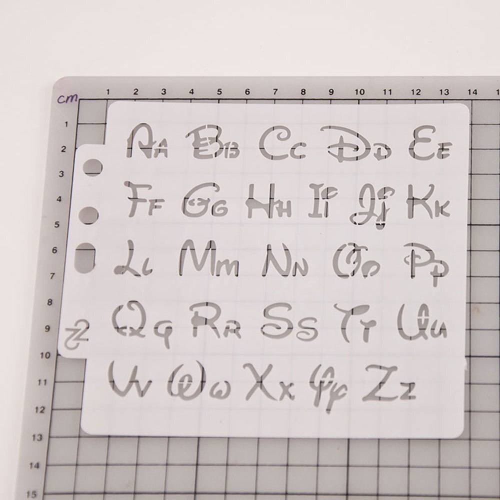 Cat Decorative Ruler Spray Painting Stencil Drawing Tool for Coffee Baking Cake Spraying Scrapnooking DecorationTemplate: alphabet stencil
