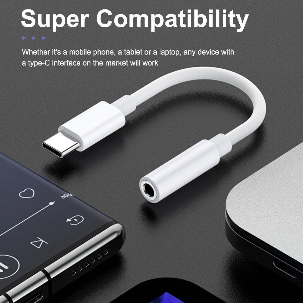 Usb type c  to 3.5mm aux adapter type -c 3 5 jack lydkabel original for samsung galaxy  s21 ultra  s20 note 20 plus xiaomi  mi 9 8