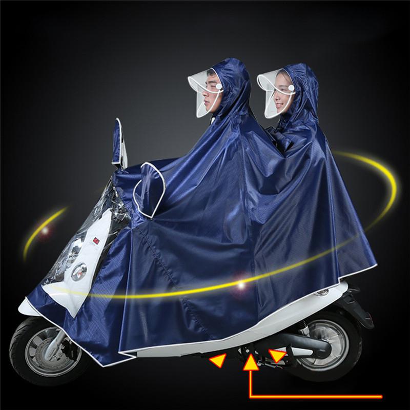 Utomhuscykel motorcykelförare regnrock dubbel människor poncho förtjockning poncho 5xl regnkläder