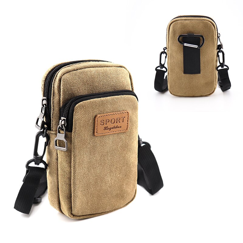 Universale 6.5 ''Impermeabile Multifunzionale della tela di canapa sacchetto del telefono del Sacchetto di Spalla Della Borsa Casual Crossbody bag Borse Messenger per Gli Uomini Uomo