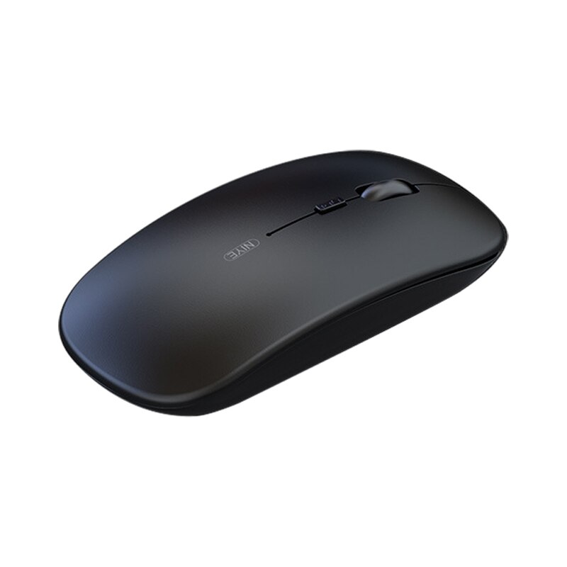 Rechargeable Wireless Bluetooth Mouse 2.4GHz Ultra-thin Mini Office Mute Mouse Gaming Portable Three-Block DPI Optical Mouse: SM5 Black Mouse