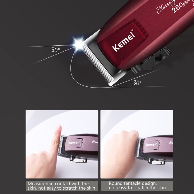 Kemei hair trimmer for men powerful beard hair clipper cordless electric edge hair cutter machine rechargeable
