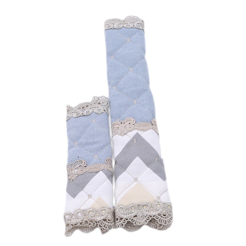 Embroidered Lace Thick Cloth Cover For Fridge Handle Fabric Doorknob Dust Handle Gloves Refrigerator Handle Cover