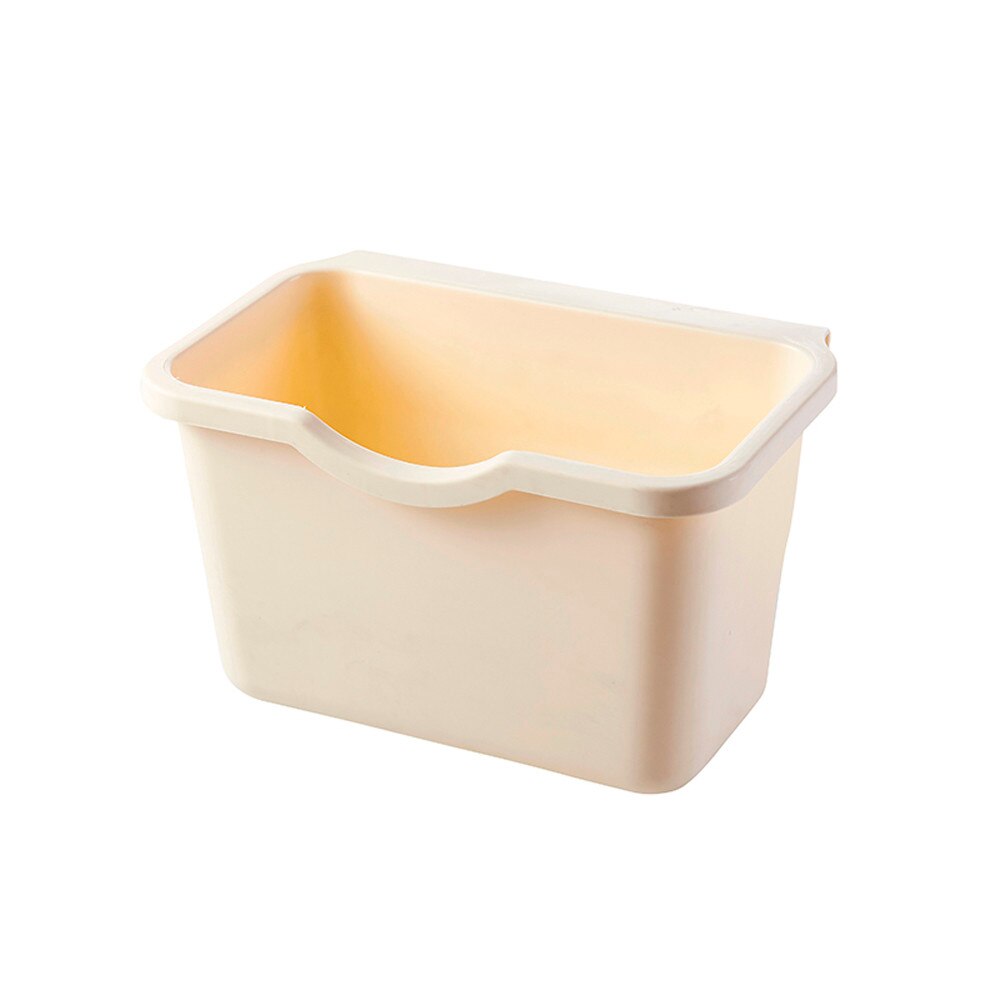 Cubo de basura para puerta de armario de cocina, papelera para colgar, contenedor de basura, para decoración del hogar, accesorios,: Beige