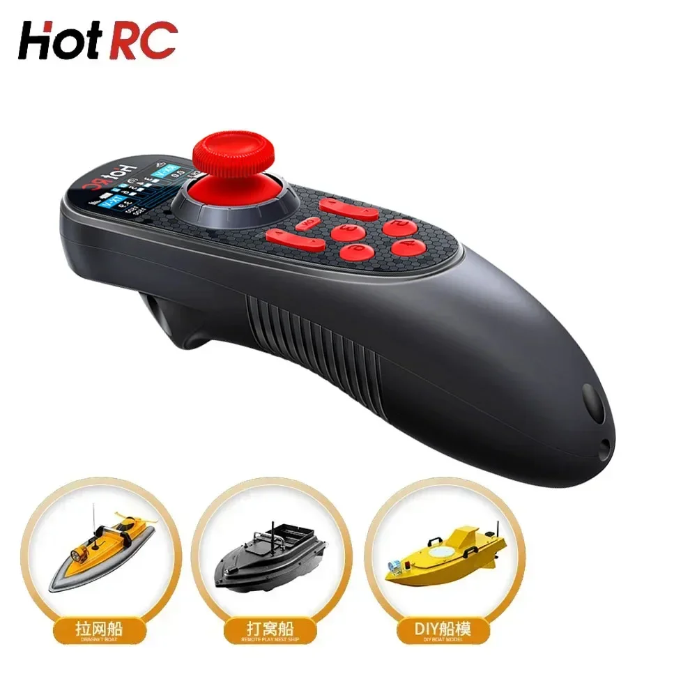HOTRC DS650 DS-650 6CH 2,4G transmisor de sistema de Radio pantalla a Color Control remoto F-06A F-08A receptor de F-06AT para barco RC DS600
