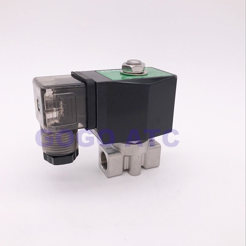 0-90/50/35bar 2 weg hochdruck magnetventil 1/8 "BSP 12V 24V DC AC110V 220V normal geschlossen edelstahl wasser ventil