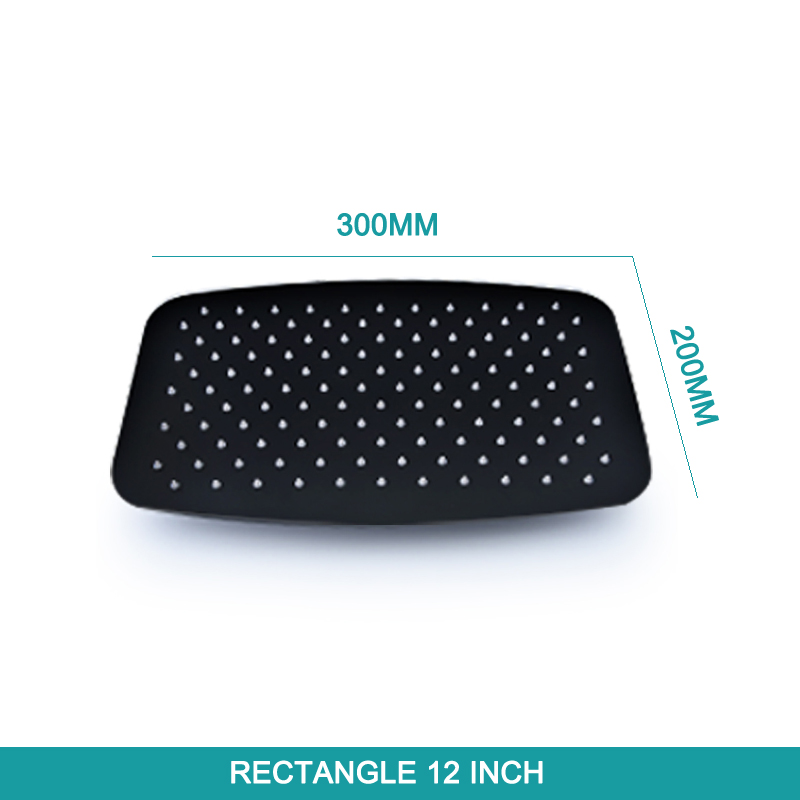 Badkamer Overhead Muur Plafond Gemonteerde Douche-Arm Top Hoofd Douche Mat Zwart Neerslag Badkamer Grote Vierkante Ronde Ovale Ovale: DS0007BK-86