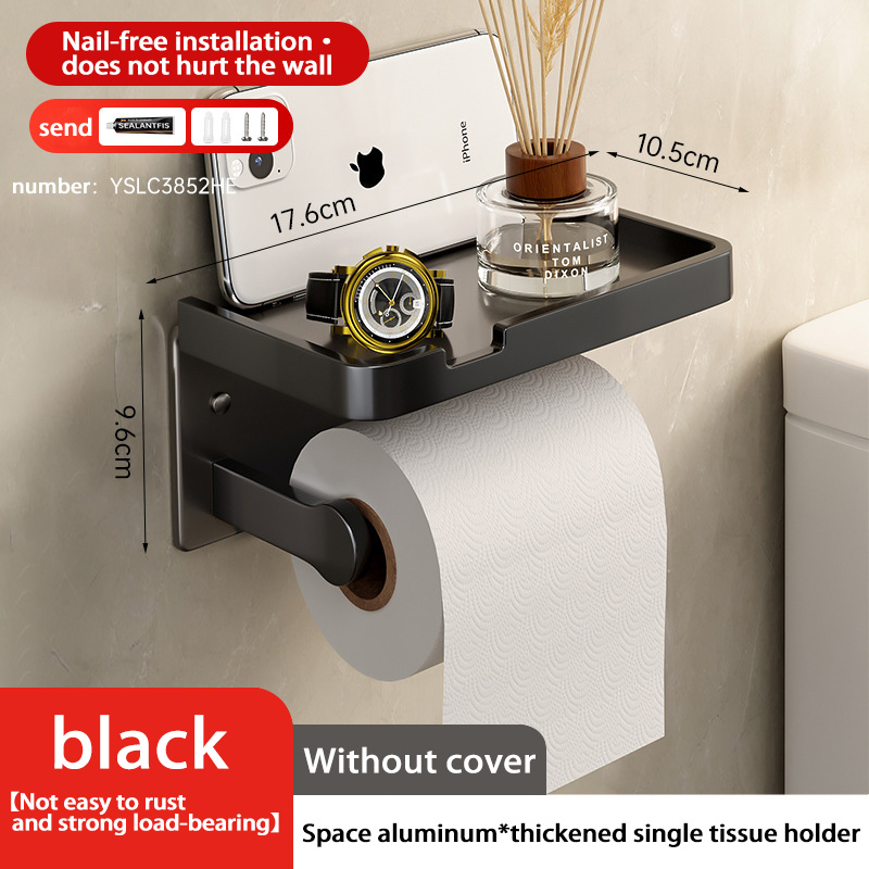 Bathroom Water Tissue High Capacity Case Accessories Phone Storage Box Roll Toilet Paper Holder Kleenex Floating Wall Shelves: YELLOW