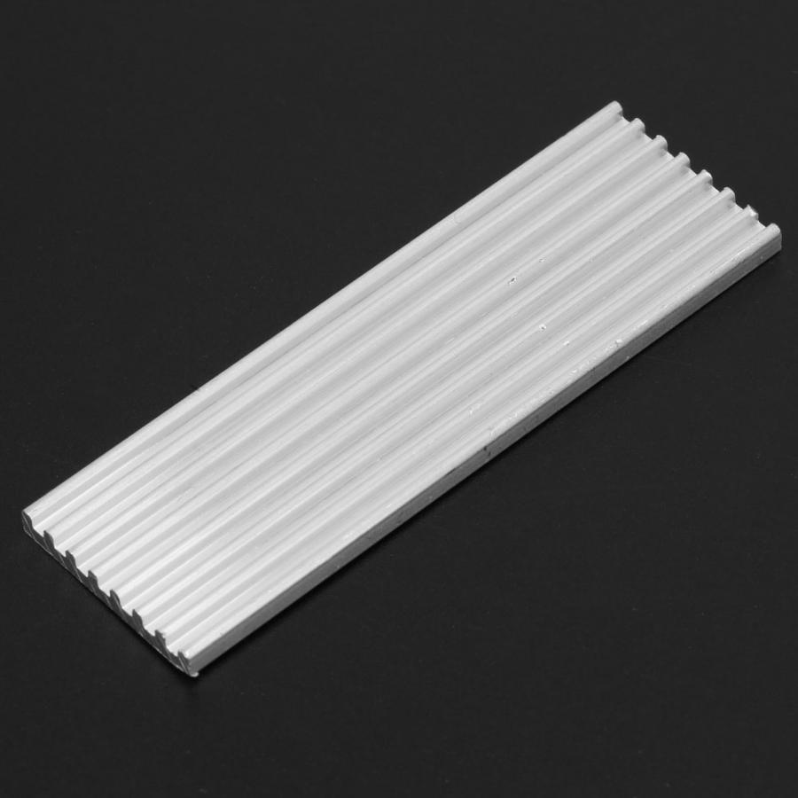 10Pcs Aluminum Radiating Fin Cooling Heatsink M2-3(Q22*3*70-White) Cooling Fin Heat Sink For M.2 2280 SSD Radiator Chip Heatsink