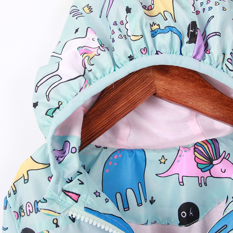 Unicornio Niñas Chaquetas Bebé Niña Niño Ropa Primavera Niños Estampado de manga larga Abrigo con capucha de unicornio Prendas de abrigo Tops Abrigo de bebé