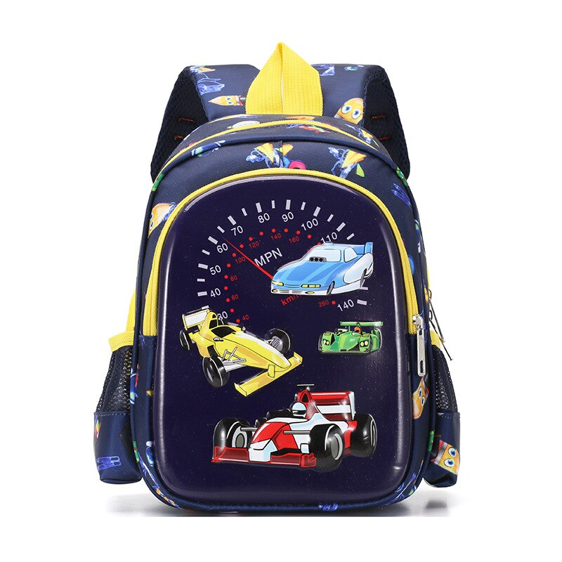 Kids School Tassen Voor Voorschoolse Meisjes En Jongens Cartoon Rugzakken Nursery School Kleine Tas Kinderen Schooltas 3D Leuke Rugzak Meisje: navy car