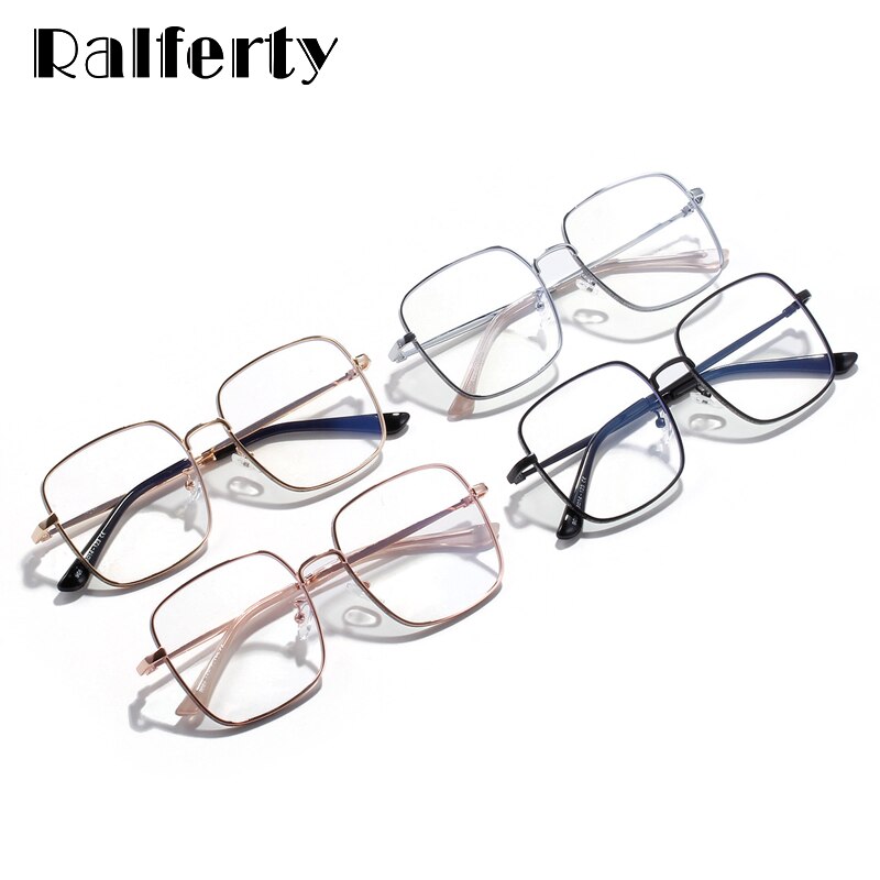 Ralferty Big Square Glasses Frame Women Optical Brand Eyeglasses Frames For Woman Prescription Glasses W9091